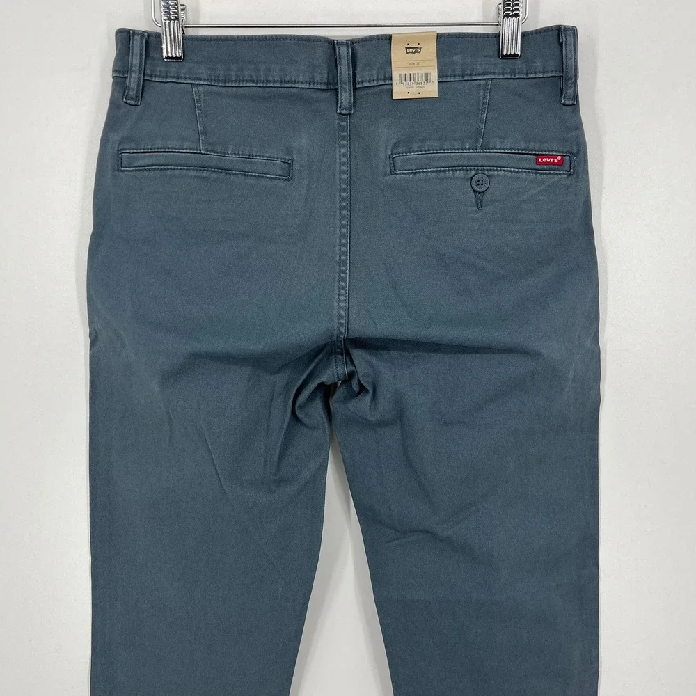Levis XX Chino Standard Taper Pants Mens 30x32 Slate Blue Stretch 85226-0063 NWT